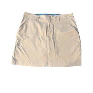 LPGA Beige Golf Skort Inner Shorts Made In China Tennis Back Slit Size 8